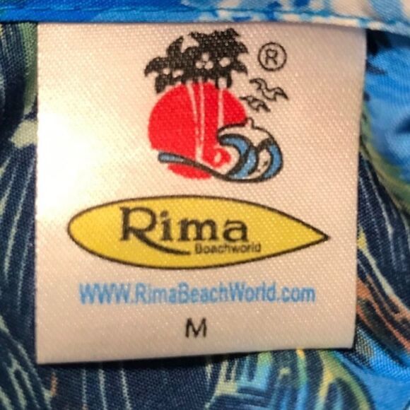 NWOT Rima Beach World Hawaiian Shirt Sz M - Picture 3 of 6